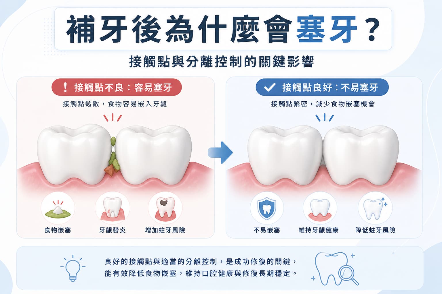 補牙後塞牙原因分析