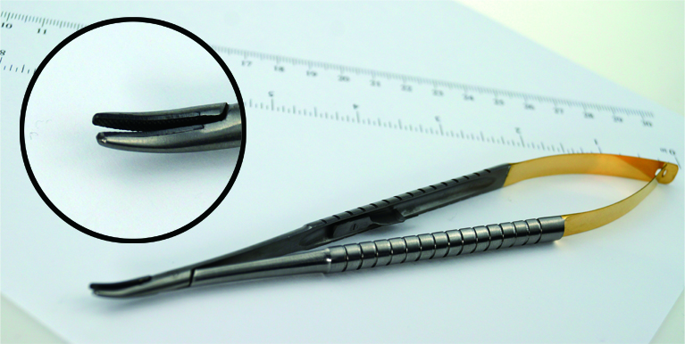 【限量特價$1800】18cm鎢鋼魚尾持針器(直)