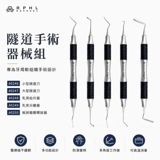 新品上市【特價6800/組】Tunnelling Knife Kit｜微創牙周隧道手術器械組